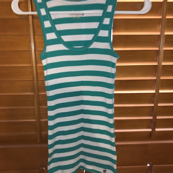 wear it declare it Tops - teal and white nwot tank womens medium-lrg striped